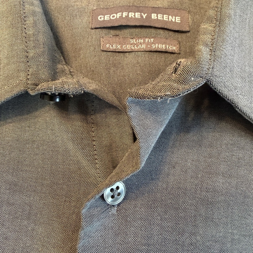 Geoffrey Beene Charcoal Button Down Shirt